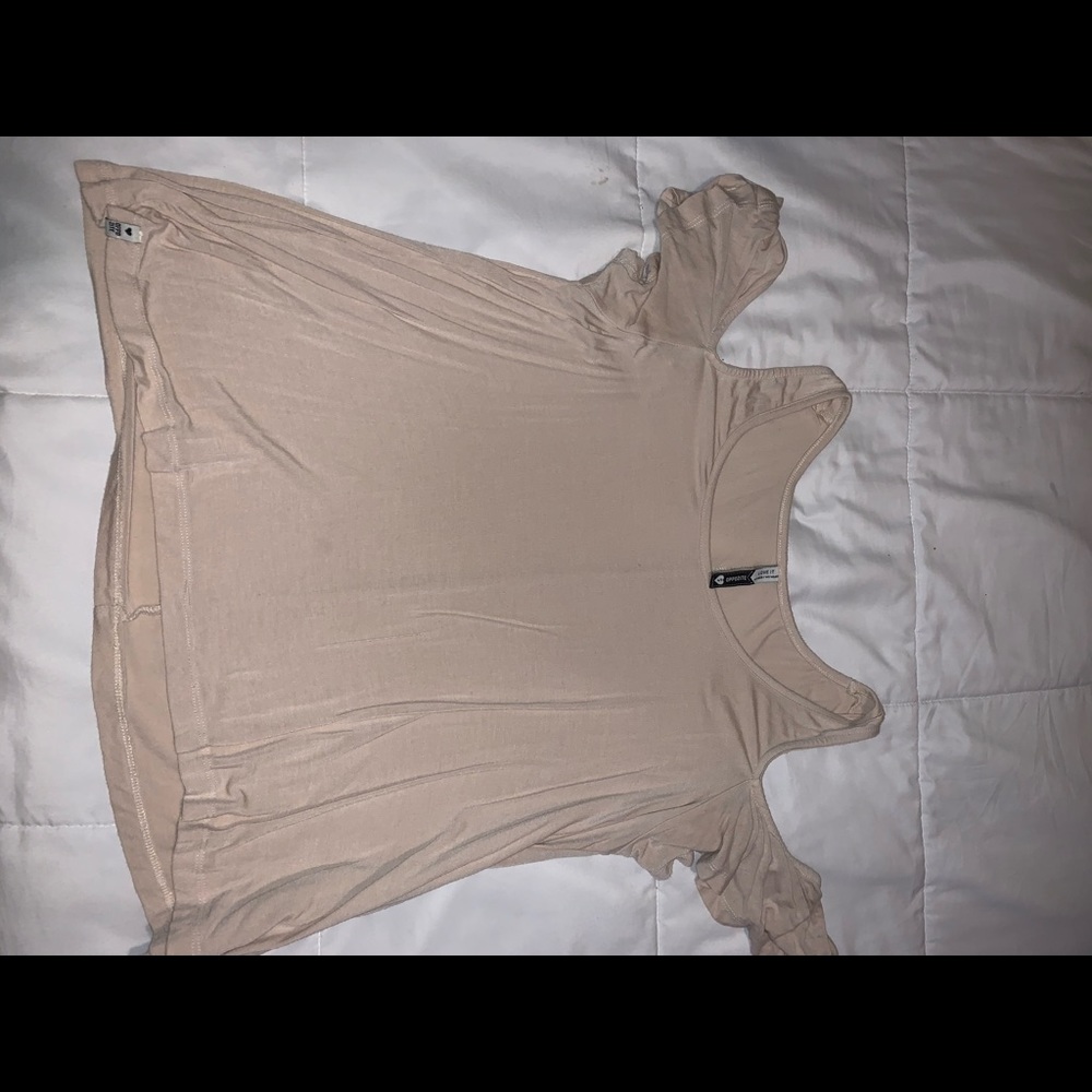 Off the shoulder nude top